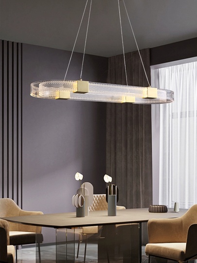 Люстра подвесная, медь, ПММА, MATTHEW 100*25, металл, LED