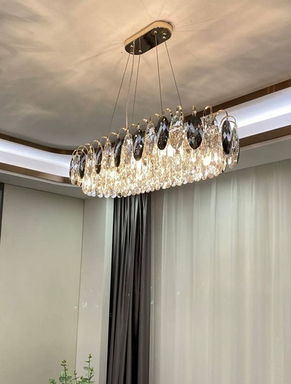 Подвесной светильник BURAN 80*28, золотой, кристалл, металл,  LED.