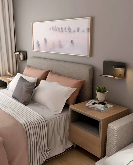 Настенный светильник, БРА COSKUN 19*32, черный, металл, LED.