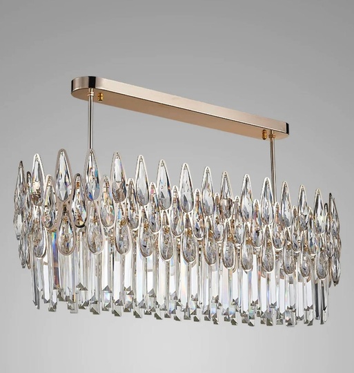 Люстра ASHU 80*28 золото, стекло, металл, Е14.