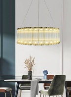 Люстра подвесная, бронза, стекло CEYIZ 100*25, металл, LED.