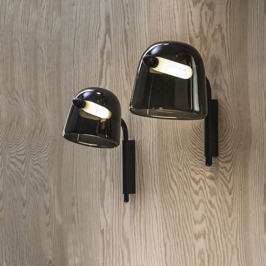 Настенный светильник, Бра, JOSH 28*35 черный, металл, стекло, LED.