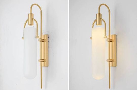 Настенный светильник, БРА DIRENC 21*80, бронза, металл, LED.