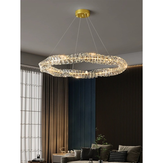 Люстра подвесная, хром, кристалл, WENDY 80*12, металл, LED.