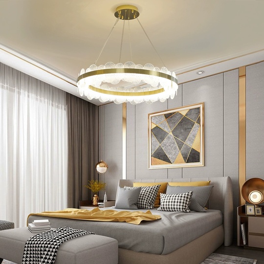 Люстра подвесная, медный, стекло, STUNNING 60*15, металл, LED.