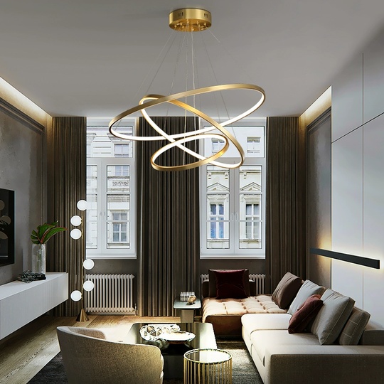 Люстра подвесная, медь, ПММА, ORANGE 40*60*80 металл, LED.