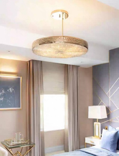 Люстра золотая Aurivex, металл, 60*16 см, подвесная, Е14