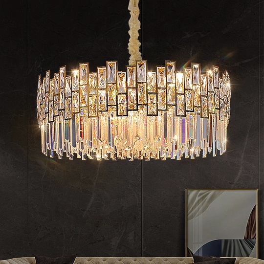 Люстра BACI 100*30 золото, стекло, металл, Е14.