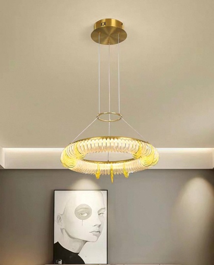 Люстра медная Elyvrin, металл, 65*12 см, светодиодная, LED