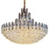 Люстра подвесная ERIS 50*50 золото, кристалл, металл, Е14.