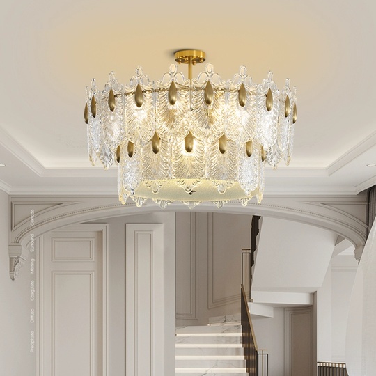 Люстра подвесная, медный, стекло, CHIMES 60*23, металл, E14.