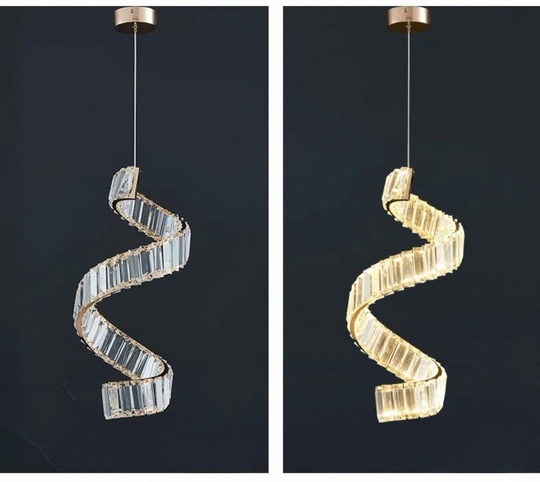 Люстра подвесная, бронза, кристалл, LUCY 25*58 металл, LED.