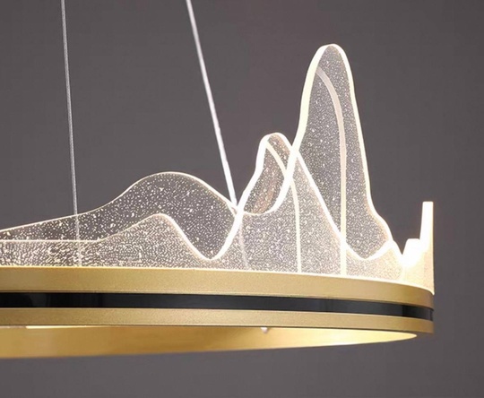 Люстра подвесная, медь, ПММА, CHAD 60*20, металл, LED