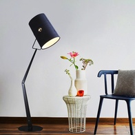 Торшер черный Avelure, 40*40*185 см, ткань, LED, Е27, металл, 30 Вт