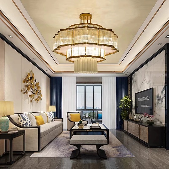 Люстра подвесная, золотой, стекло, AYDA 120*75, металл, E14.