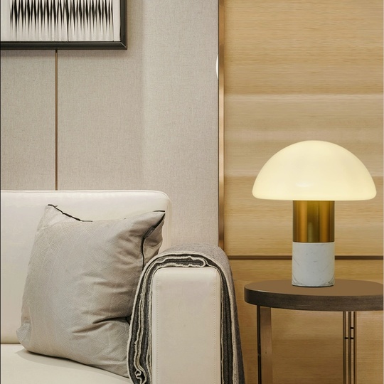 Настольная лампа WING 30*34,  белый, мрамор