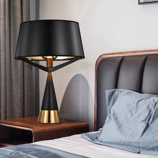 Настольная лампа AUSTEN 45*60, черный, металл, Е27.