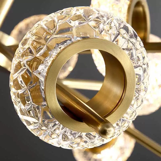 Люстра подвесная, медь, стекло, ABRAHAN 75*56, металл, LED