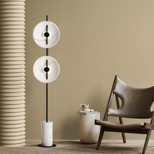 Торшер белый Elyntro, 32*170 см, LED, мрамор, 14 Вт