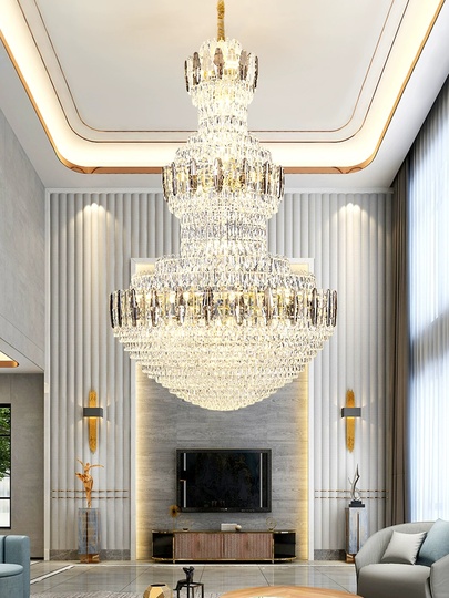 Люстра подвесная, золото, кристалл, PATTION 180*260 металл, E14.