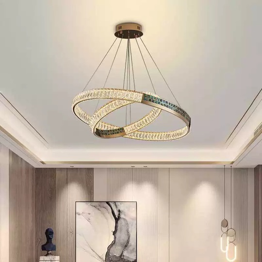 Люстра подвесная ASENA 60*100 бронза, кристалл, металл, LED.