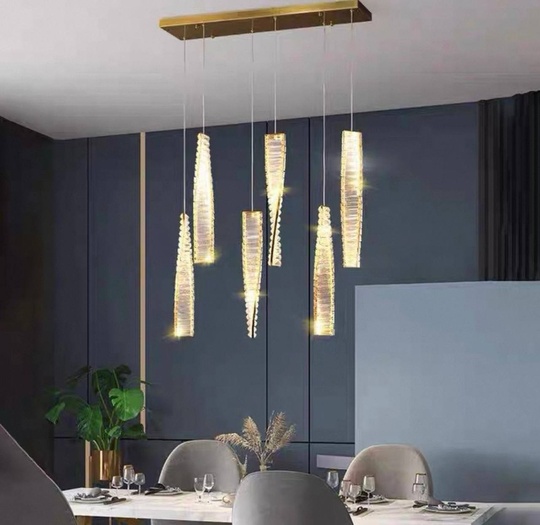 Люстра подвесная, бронза, хрусталь, HARRY 80*50 металл, LED