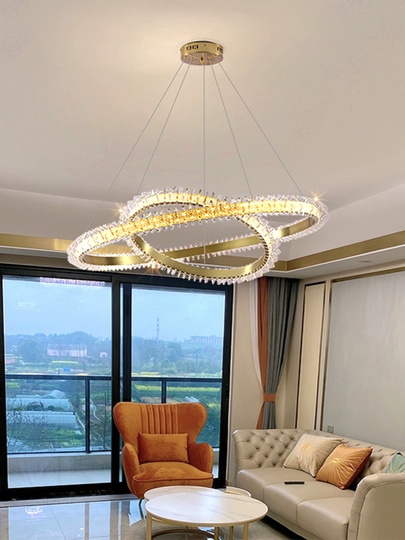 Люстра подвесная, медь, ПММА, AD 60*80, металл, LED