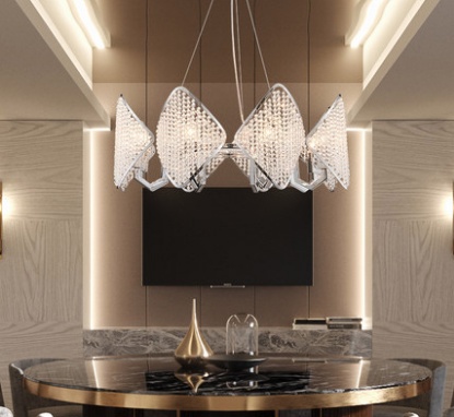 Дизайнерский светильник LED 52, 150*58 см, лампа накаливания, LED, железо, хрусталь, китайский