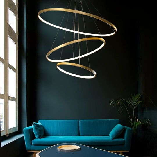 Люстра подвесная, медь, ПММА, NEAL 40*60*80 металл, LED.