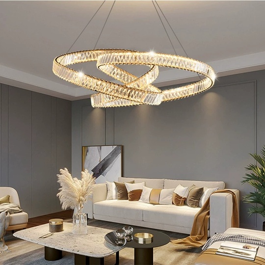 Люстра подвесная, бронза, хрусталь, RUFUS 80*30 металл, LED