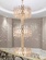 Люстра подвесная, золото, кристалл, APRIL 50*150 металл, E14.