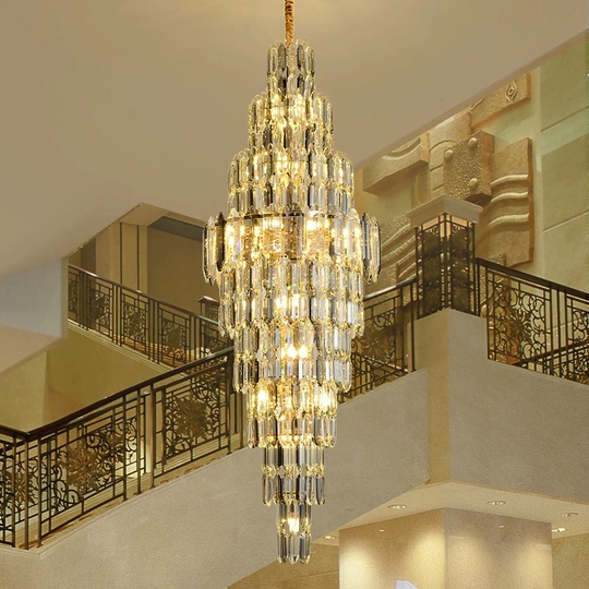 Люстра подвесная, золото, кристалл, FLASH 40*120 металл, E14.