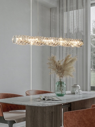 Люстра подвесная, хром, кристалл, ALVIN 100*12, металл, LED.