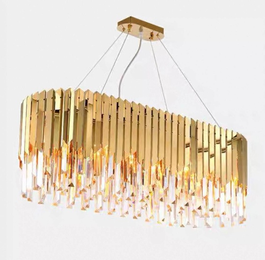 Люстра подвесная, медный, кристалл, DANA 90*32, металл, E14.