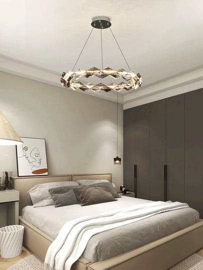 Люстра подвесная, медный, кристалл, AYSE 50*60, металл, LED.