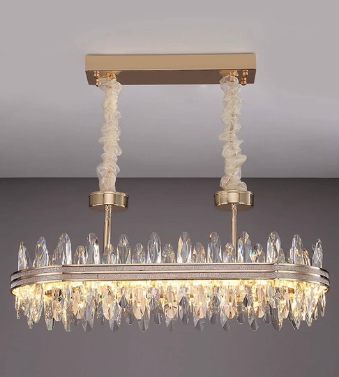 Люстра подвесная ERGUM 80*32 золото, стекло, металл, LED.