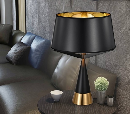 Настольная лампа AUSTEN 45*60, черный, металл, Е27.