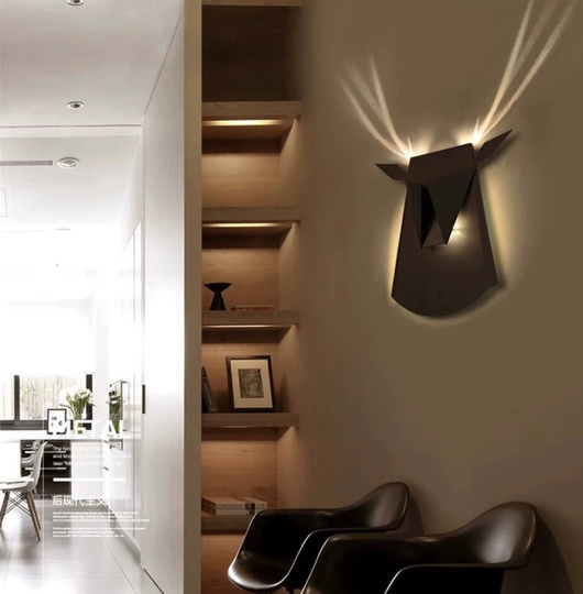 Настенный светильник, БРА GOKER 38*35, черный, металл, LED.