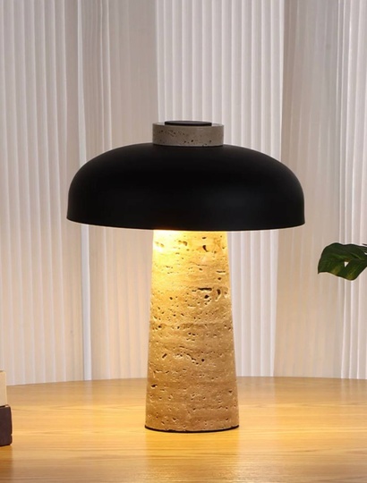 Настольная лампа SOLARA 21*35 мрамор, бежевый