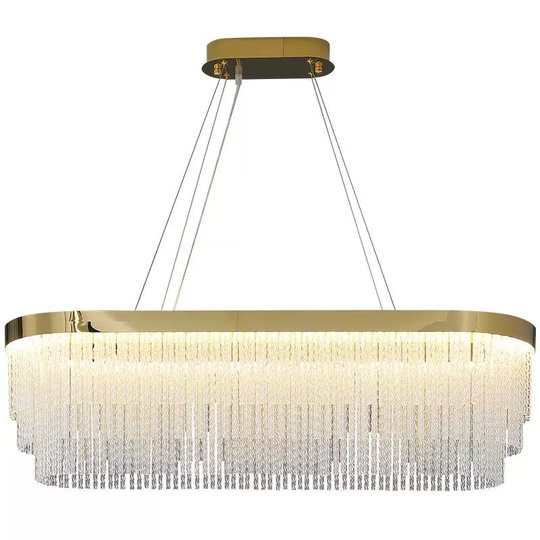 Люстра подвесная, медный, ПММА, JEFF 100*29 металл, LED.