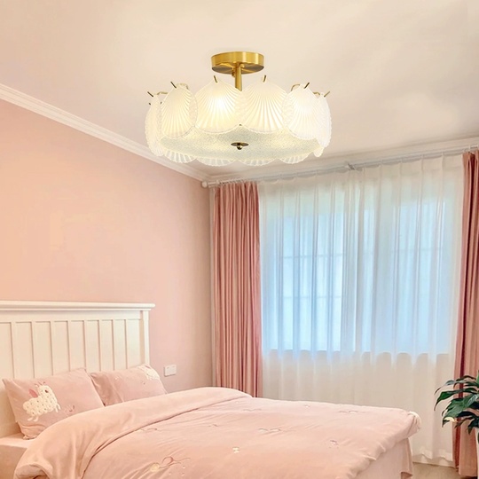 Люстра подвесная, медный, стекло, MURMURING 40*23, металл, E14.