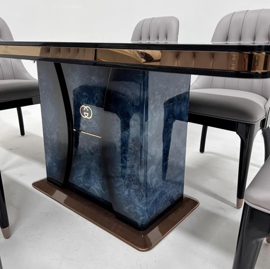 Обеденный комплект Avio, 150*90*76 см, голубой, дерево, 4 стула - стол обеденный в итальянском стиле