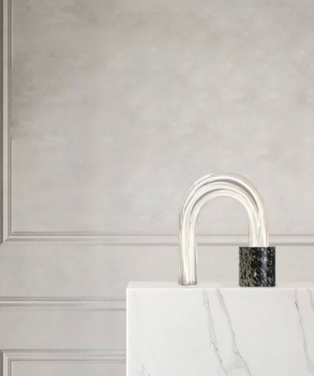 Настольная лампа RAINBOW 34*39, черный, мрамор, стекло