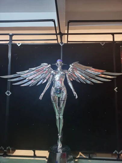 Торшер хром Angel 184*50*210 см, LED, 8 Вт, смола, стекловолокно