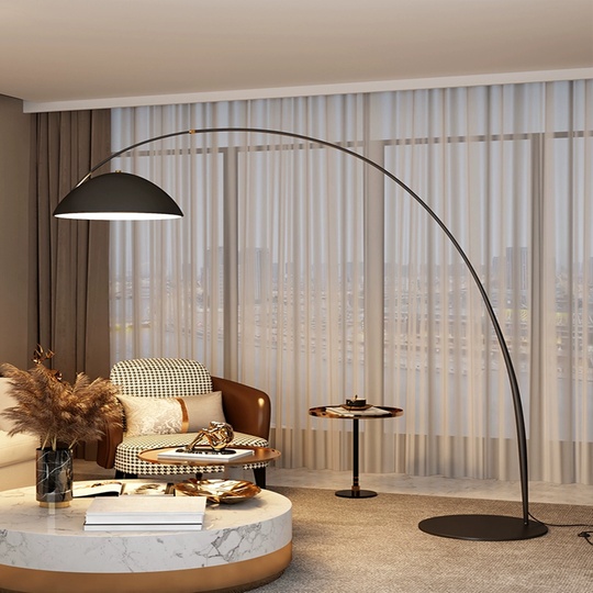 Торшер черный Aelizor, 160*45*208 см, LED, Е27, металл, 10 Вт
