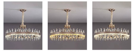 Люстра подвесная ERGEM 80*32 золото, стекло, металл, LED.