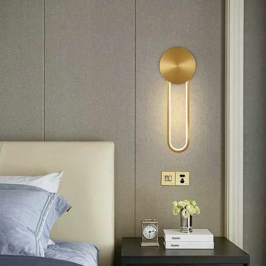 Настенный светильник ZARREN, Бра, 16*49, бронза, металл, LED.