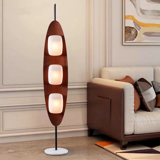 Торшер белый 26*26*160 см, LED, ПММА, мрамор, 24 Вт