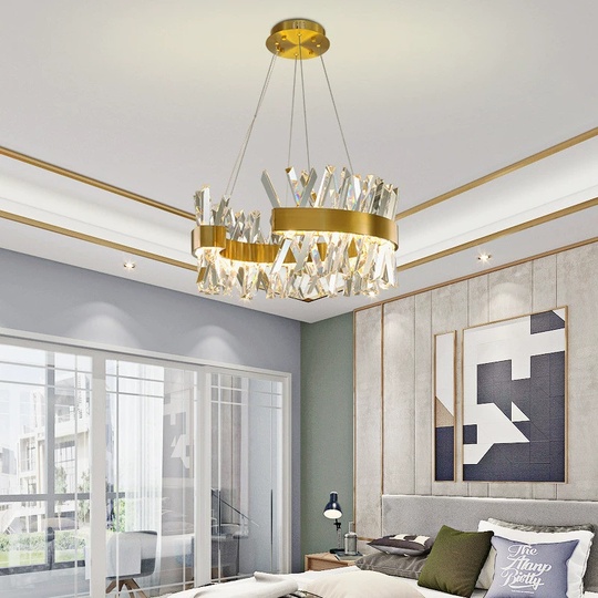 Люстра подвесная, медный, стекло, RADIANT 100*30, металл, LED.