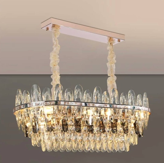 Подвесной светильник NAZAR 80*29, золотой, стекло, металл,  Е14.